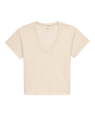 The Great. Tees | The V Washed White - Women