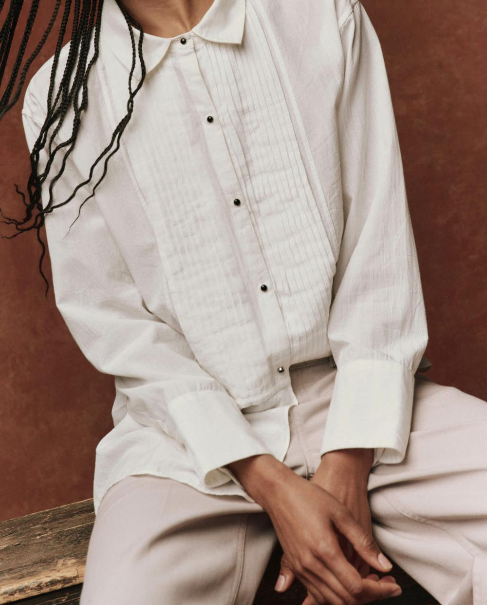 The Great. Tops | The Classic Tux Top. White - Women