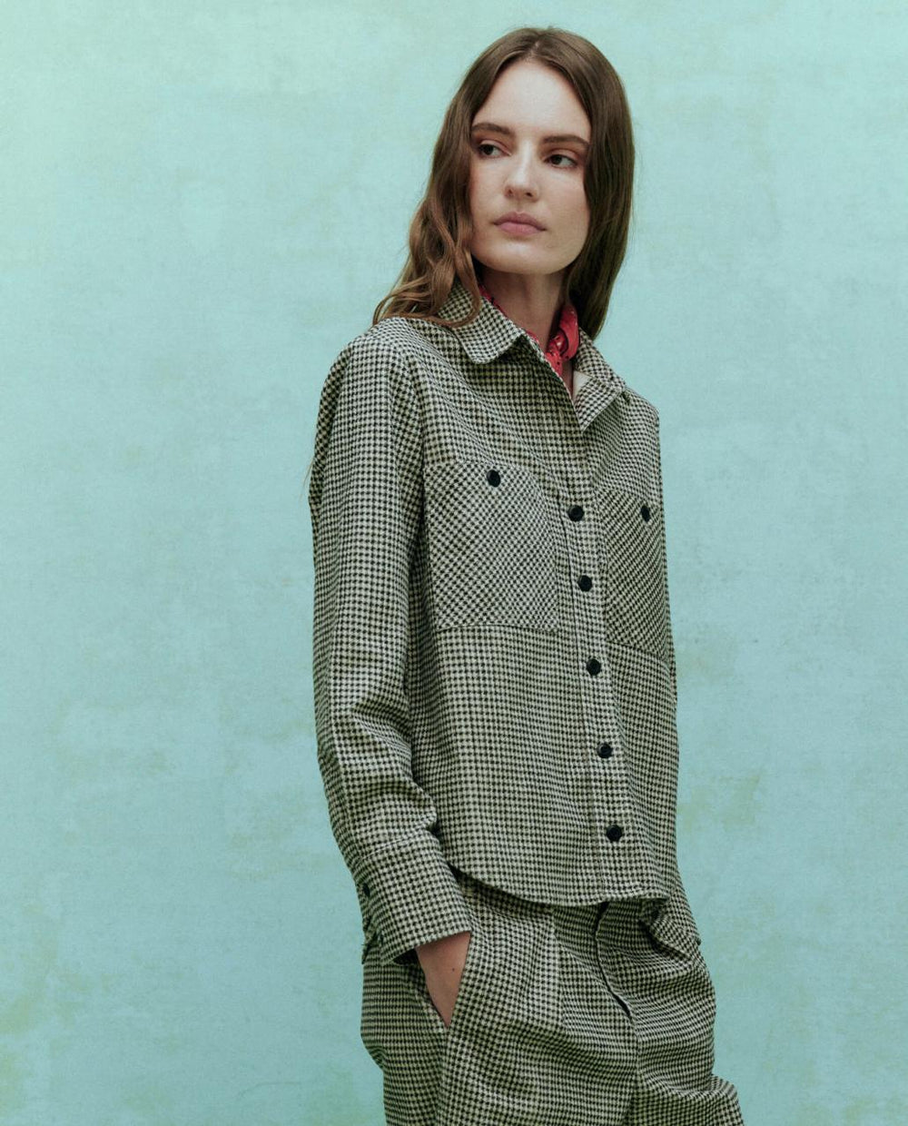 The Great. Tops | The Porter Shirt. Vintage Houndstooth - Women