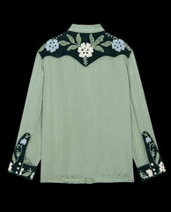 The Great. Tops | The Western Heritage Shirt. Dried Sage - Women