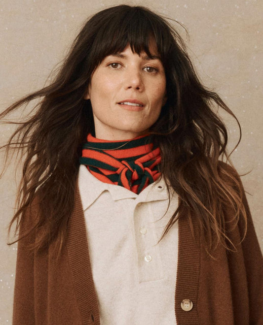 The Great. Accessories | The Cashmere Neckerchief. Ember Stripe - Women