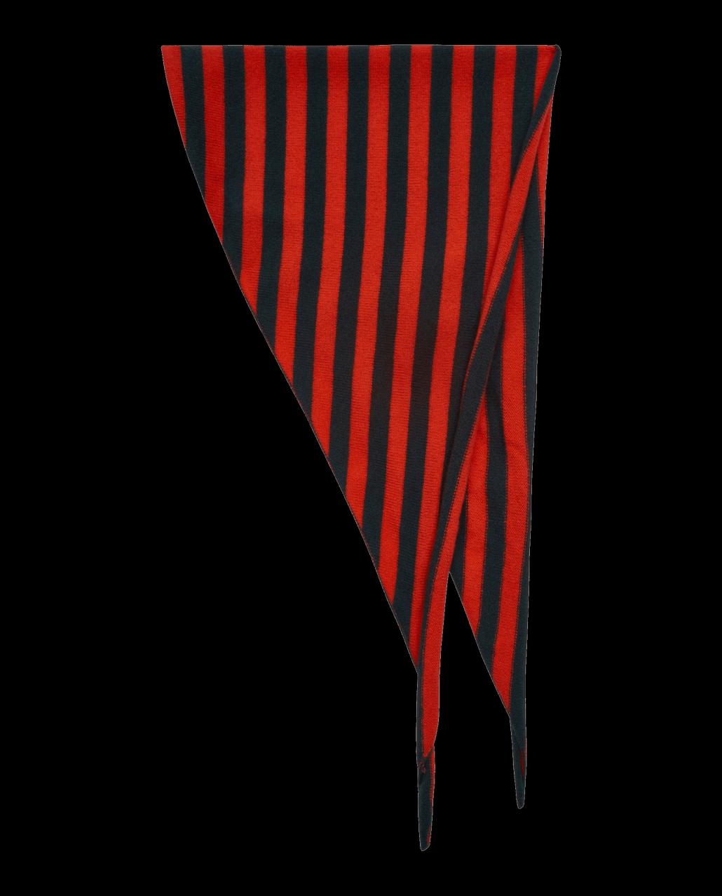 The Great. Accessories | The Cashmere Neckerchief. Ember Stripe - Women