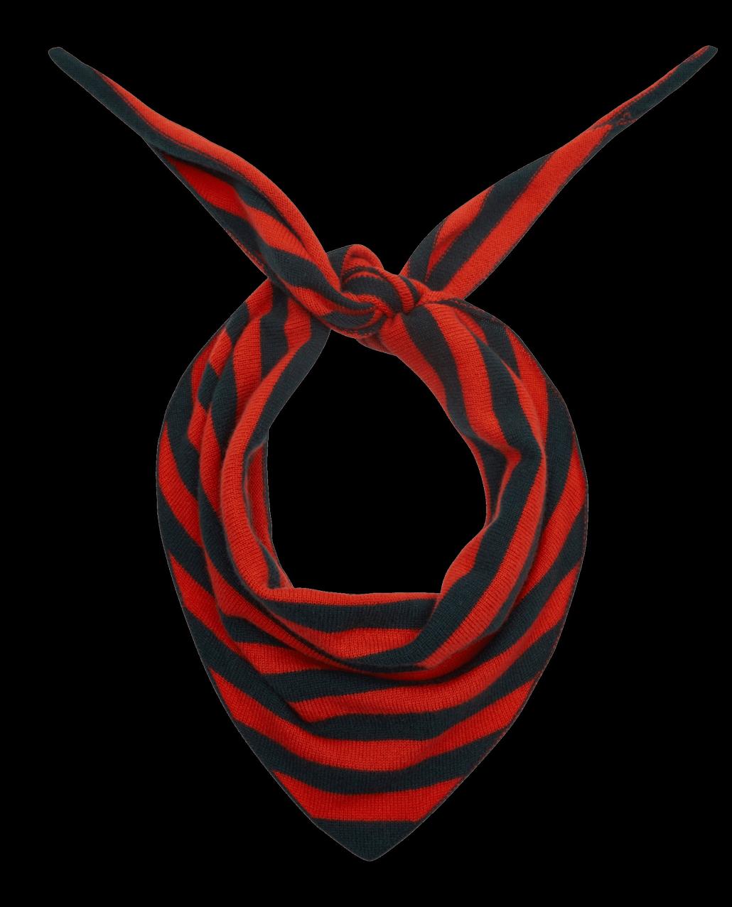 The Great. Accessories | The Cashmere Neckerchief. Ember Stripe - Women