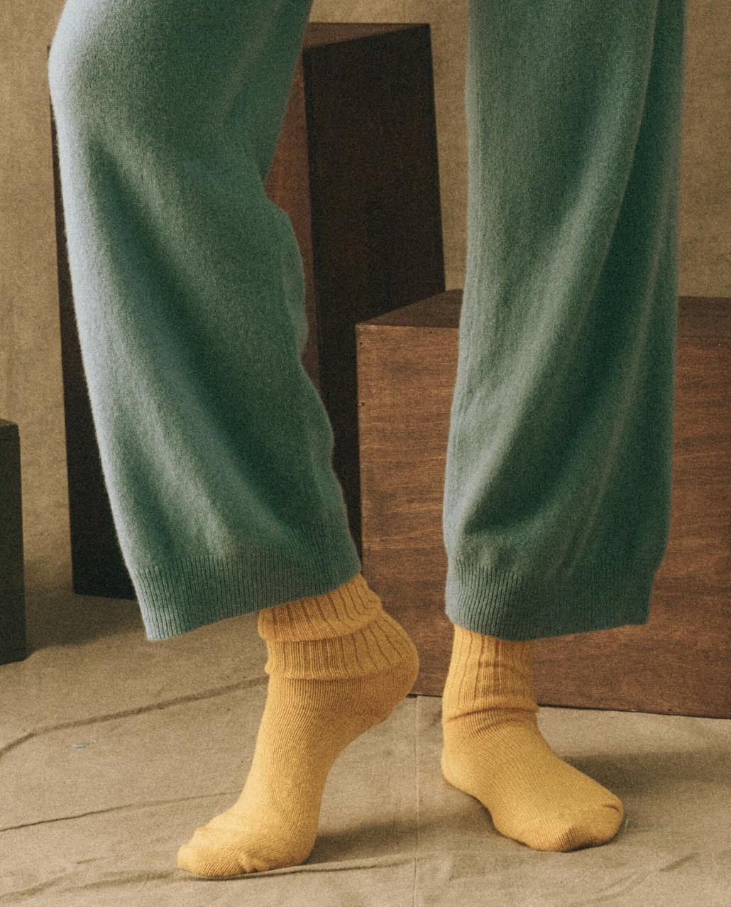 The Great. Accessories | The Cashmere Sock. Bright Marigold - Women