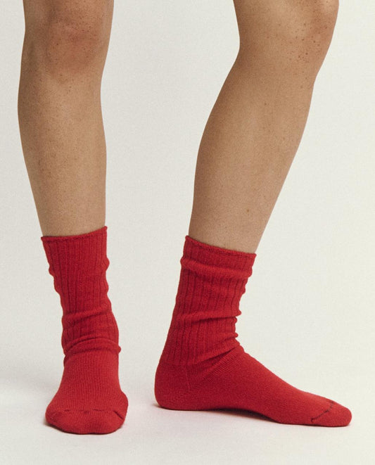 The Great. Accessories | The Cashmere Sock. Bright Red - Women