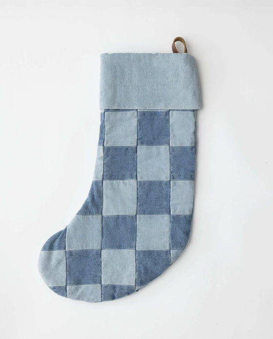 The Great. Accessories | The Check Stocking. Multi Denim - Women