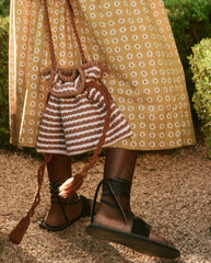 The Great. Accessories | The Cinched Bag. Carmel And Cream - Women