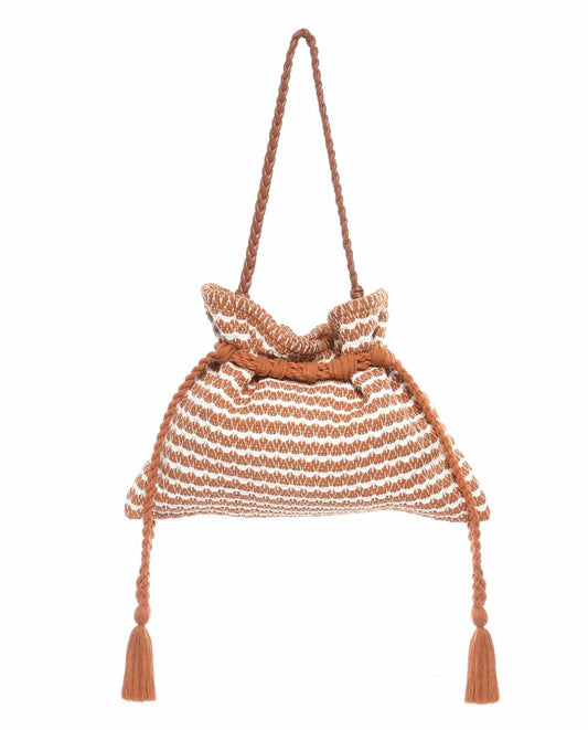 The Great. Accessories | The Cinched Bag. Carmel And Cream - Women