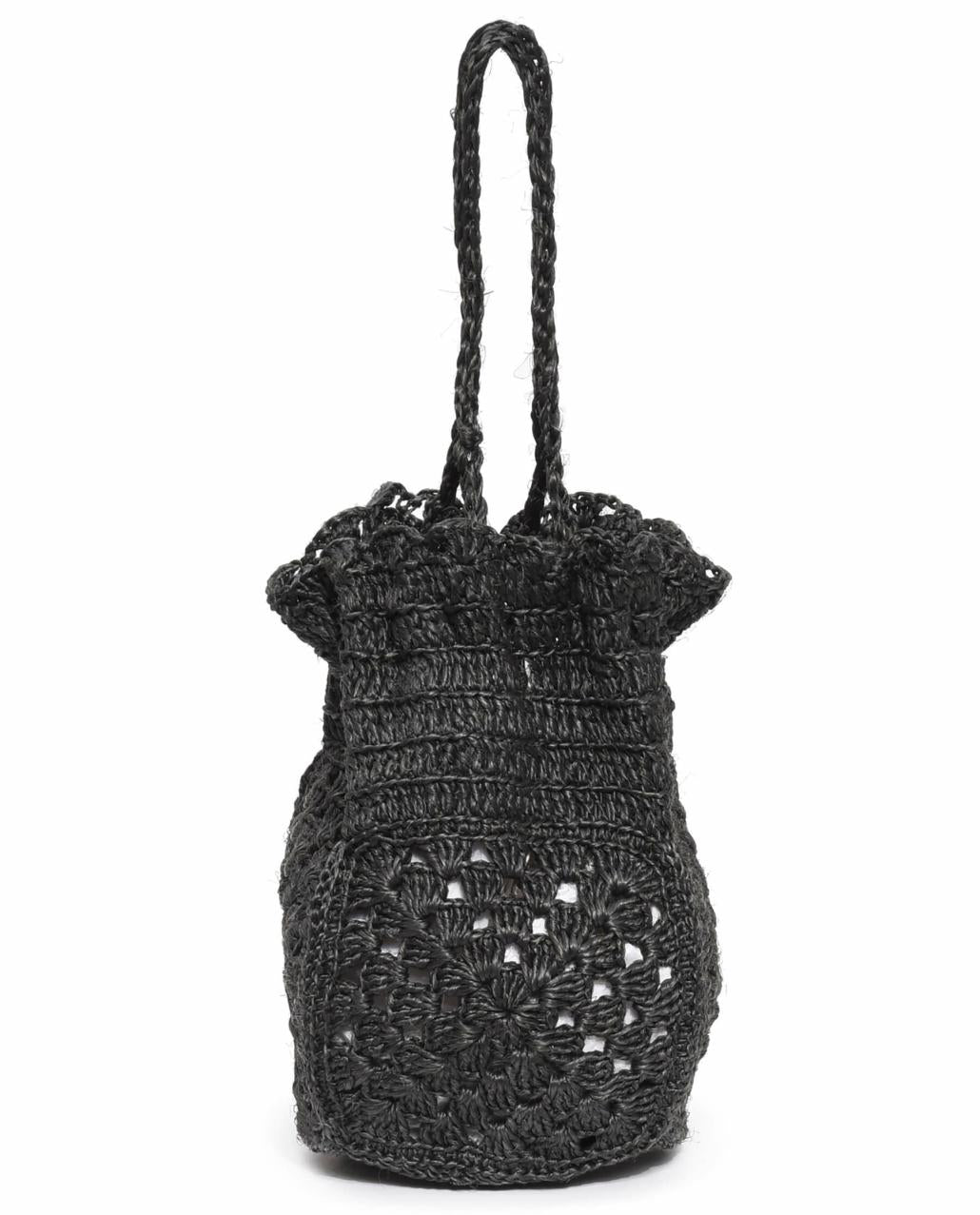 The Great. Accessories | The Crochet Drawstring Bag. Black - Women