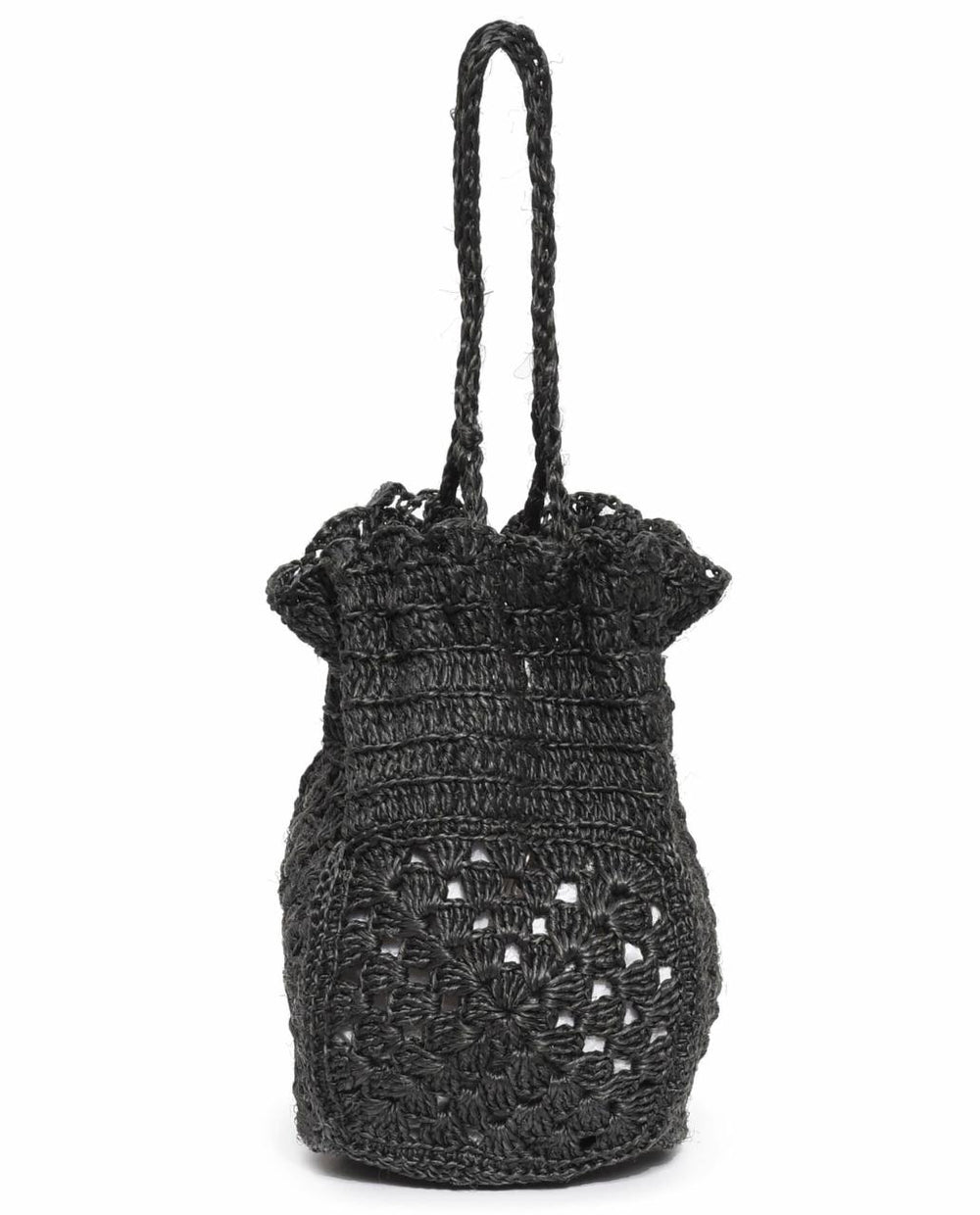 The Great. Accessories | The Crochet Drawstring Bag. Black - Women