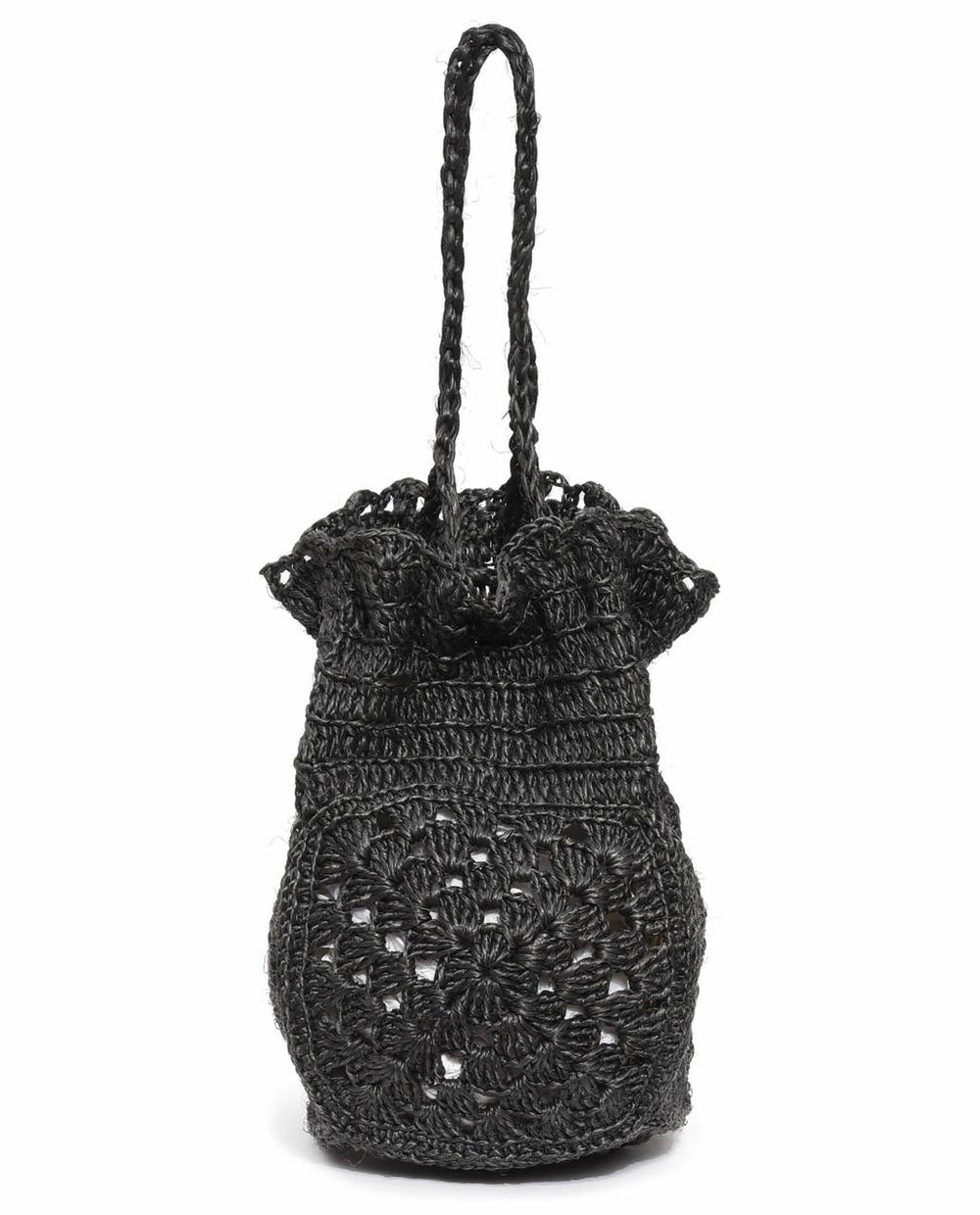 The Great. Accessories | The Crochet Drawstring Bag. Black - Women