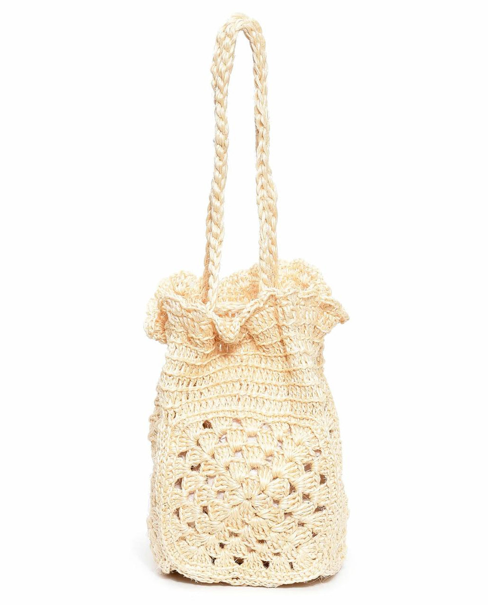 The Great. Accessories | The Crochet Drawstring Bag. Natural - Women