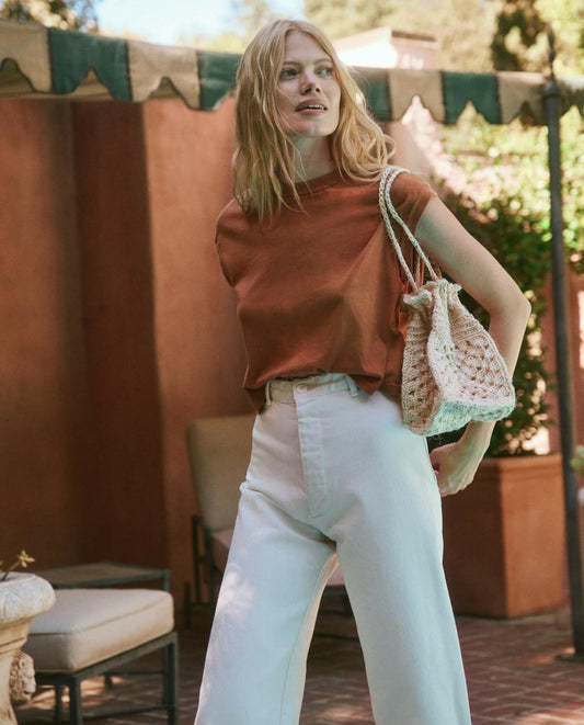 The Great. Accessories | The Crochet Drawstring Bag. Natural - Women