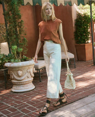 The Great. Accessories | The Crochet Drawstring Bag. Natural - Women