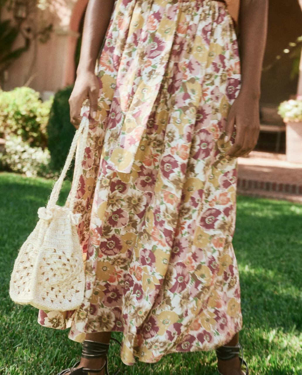 The Great. Accessories | The Crochet Drawstring Bag. Natural - Women