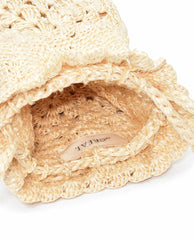 The Great. Accessories | The Crochet Drawstring Bag. Natural - Women