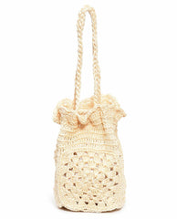 The Great. Accessories | The Crochet Drawstring Bag. Natural - Women