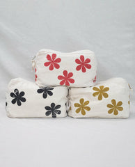 The Great. Accessories | The Hand Stamped Pouch. Natural With Camel Daisy - Women