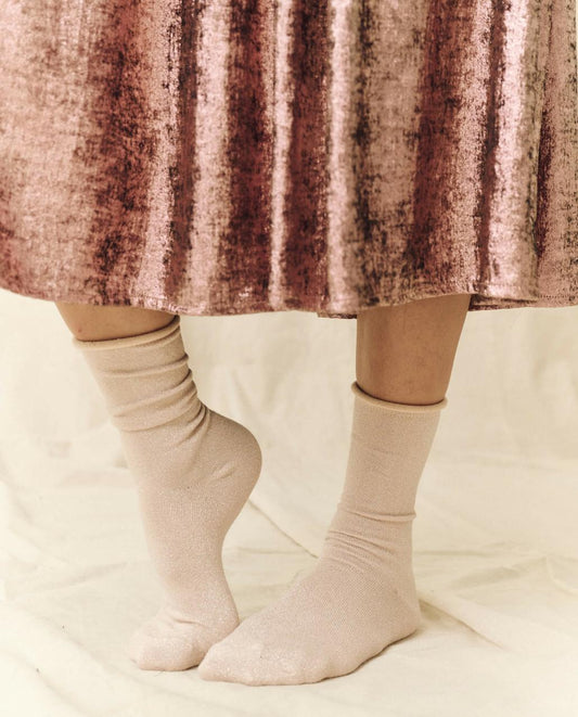 The Great. Accessories | The Lurex Sock. Pale Rose - Women