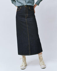 The Great. Denim | The Column Skirt. Midnight Rinse - Women