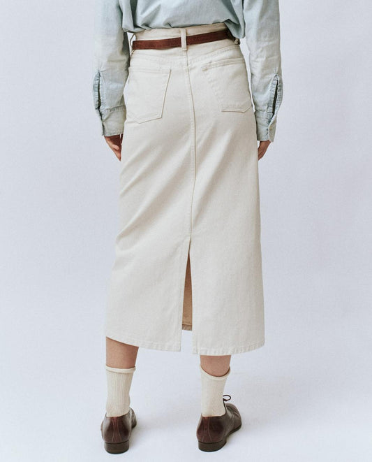 The Great. Denim | The Column Skirt. Natural - Women