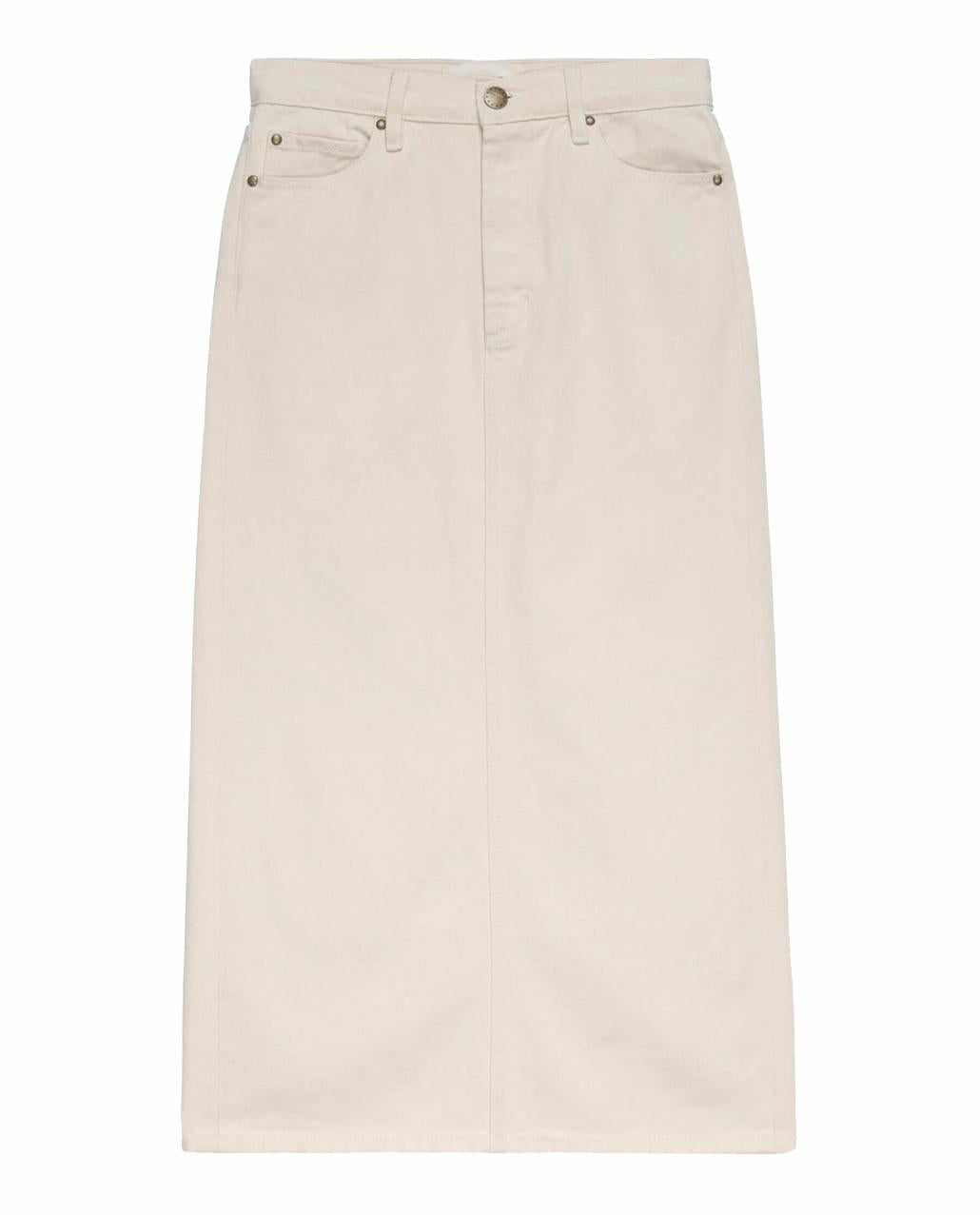 The Great. Denim | The Column Skirt. Natural - Women