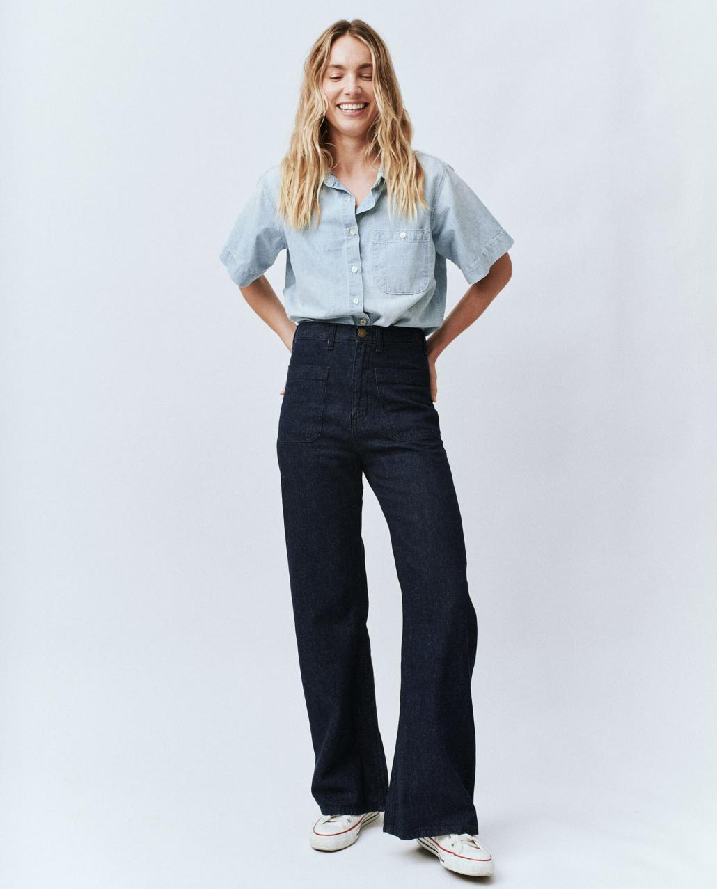 The Great. Denim | The County Top. Riverbed Wash - Women