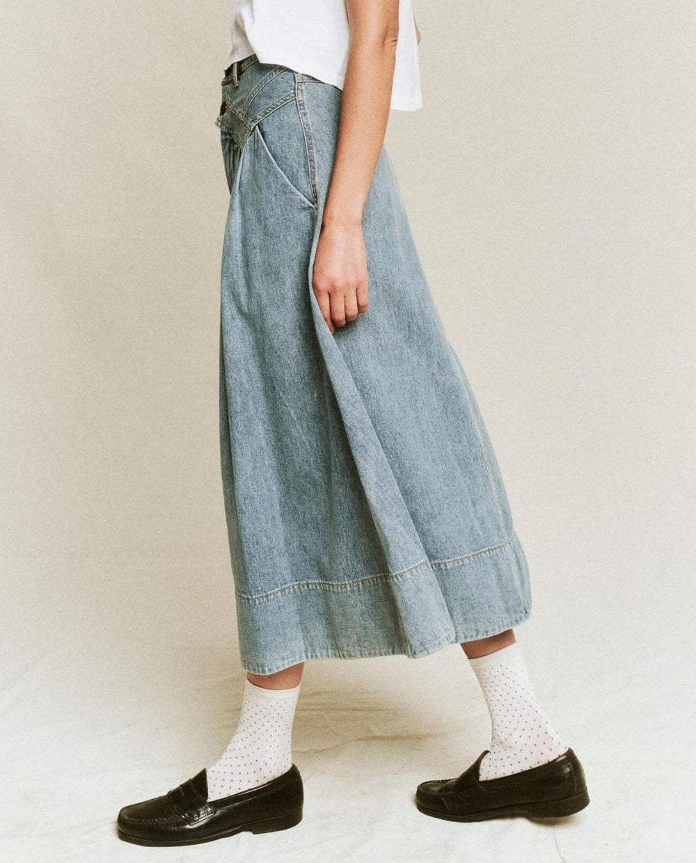 The Great. Denim | The Field Skirt. Misty Wash - Women