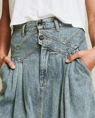 The Great. Denim | The Field Skirt. Misty Wash - Women
