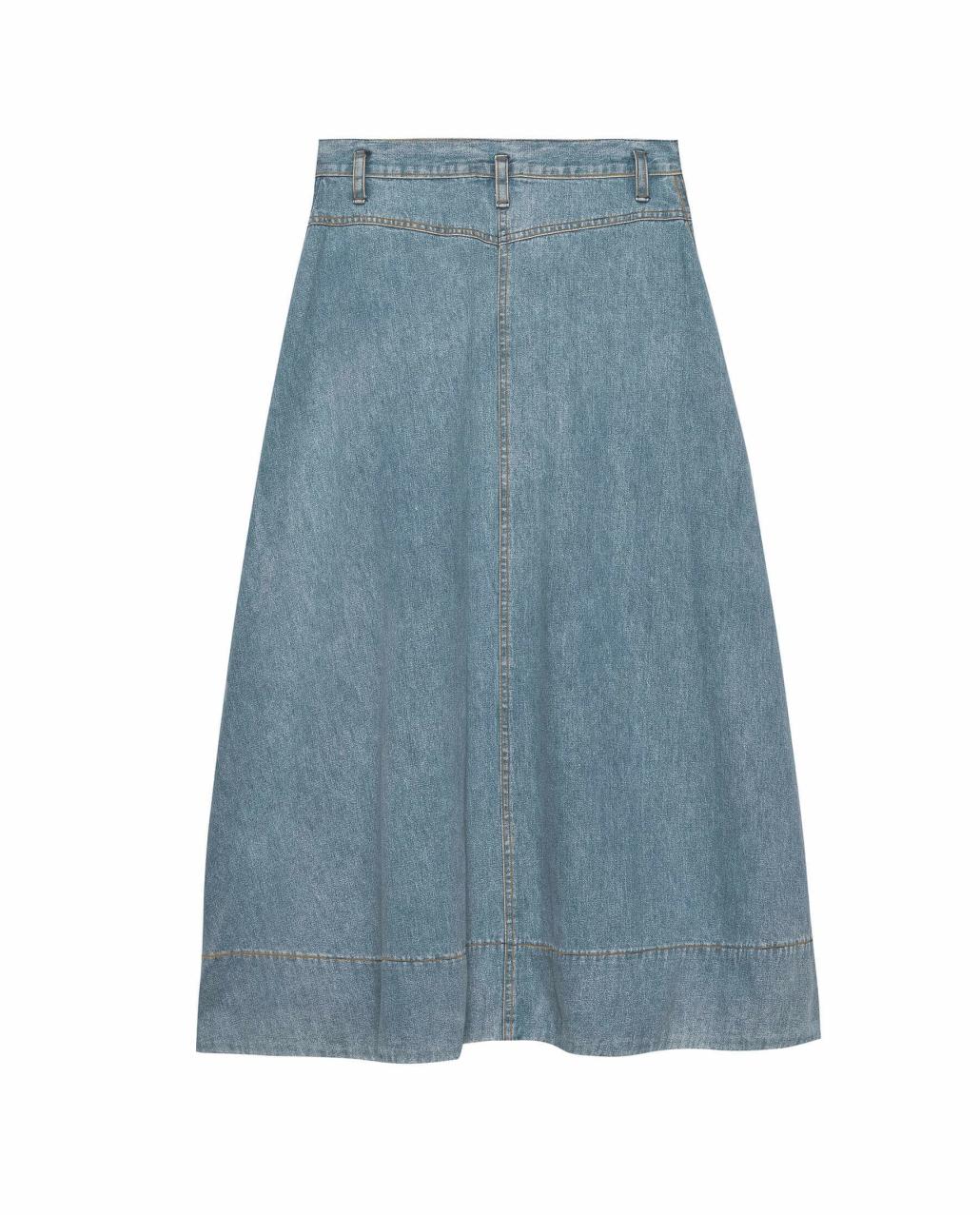 The Great. Denim | The Field Skirt. Misty Wash - Women