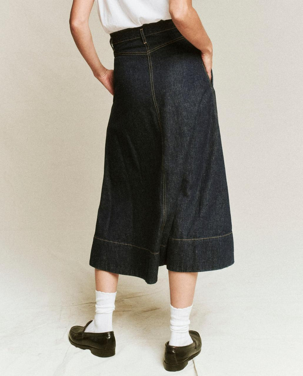 The Great. Denim | The Field Skirt. Rinse Wash - Women