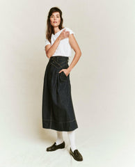 The Great. Denim | The Field Skirt. Rinse Wash - Women