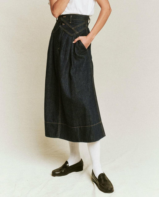 The Great. Denim | The Field Skirt. Rinse Wash - Women