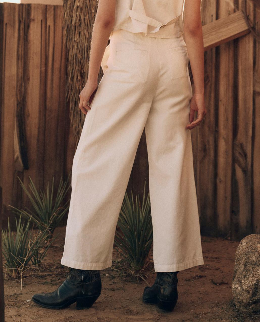 The Great. Denim | The Sculpted Trouser. Natural Hemp - Women