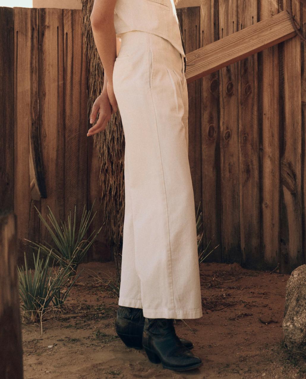 The Great. Denim | The Sculpted Trouser. Natural Hemp - Women