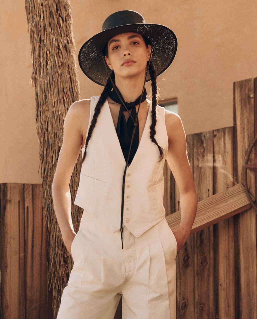 The Great. Denim | The Suit Vest. Natural Hemp - Women