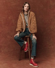 The Great. Jackets &amp; Outerwear | The Blackbird Jacket. Teddy With Cream Floral Embroidery - Women