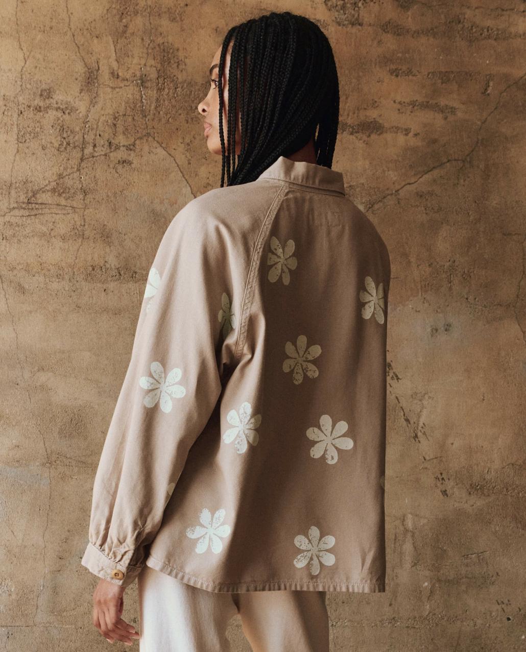 The Great. Jackets &amp; Outerwear | The Commodore Jacket With Daisy Stamp. Khaki With Daisy Stamp - Women