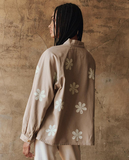 The Great. Jackets &amp; Outerwear | The Commodore Jacket With Daisy Stamp. Khaki With Daisy Stamp - Women