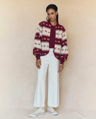 The Great. Jackets &amp; Outerwear | The Plush Bomber. Bordeaux Geo - Women