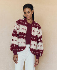 The Great. Jackets &amp; Outerwear | The Plush Bomber. Bordeaux Geo - Women
