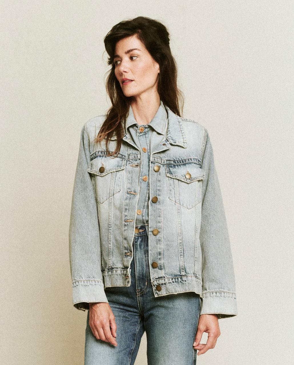 The Great. Jackets &amp; Outerwear | The Slouchy Jean Jacket. Derby Wash - Women