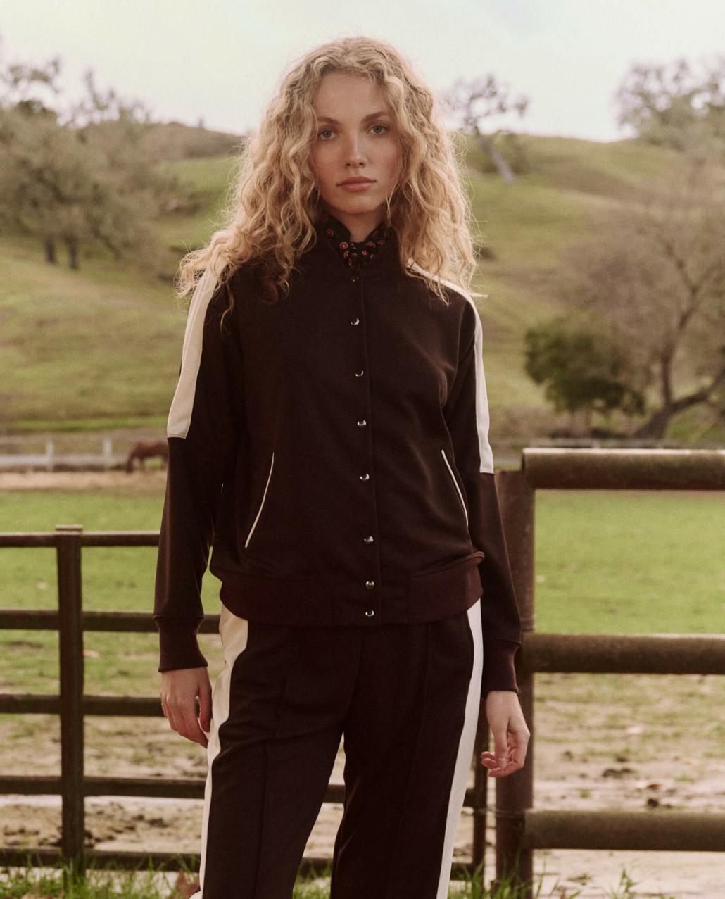 The Great. Jackets &amp; Outerwear | The Track Jacket. Driftwood - Women