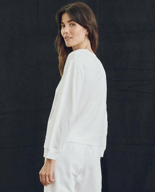 The Great. Long Sleeve Tees | The Campus Crew. True White - Women