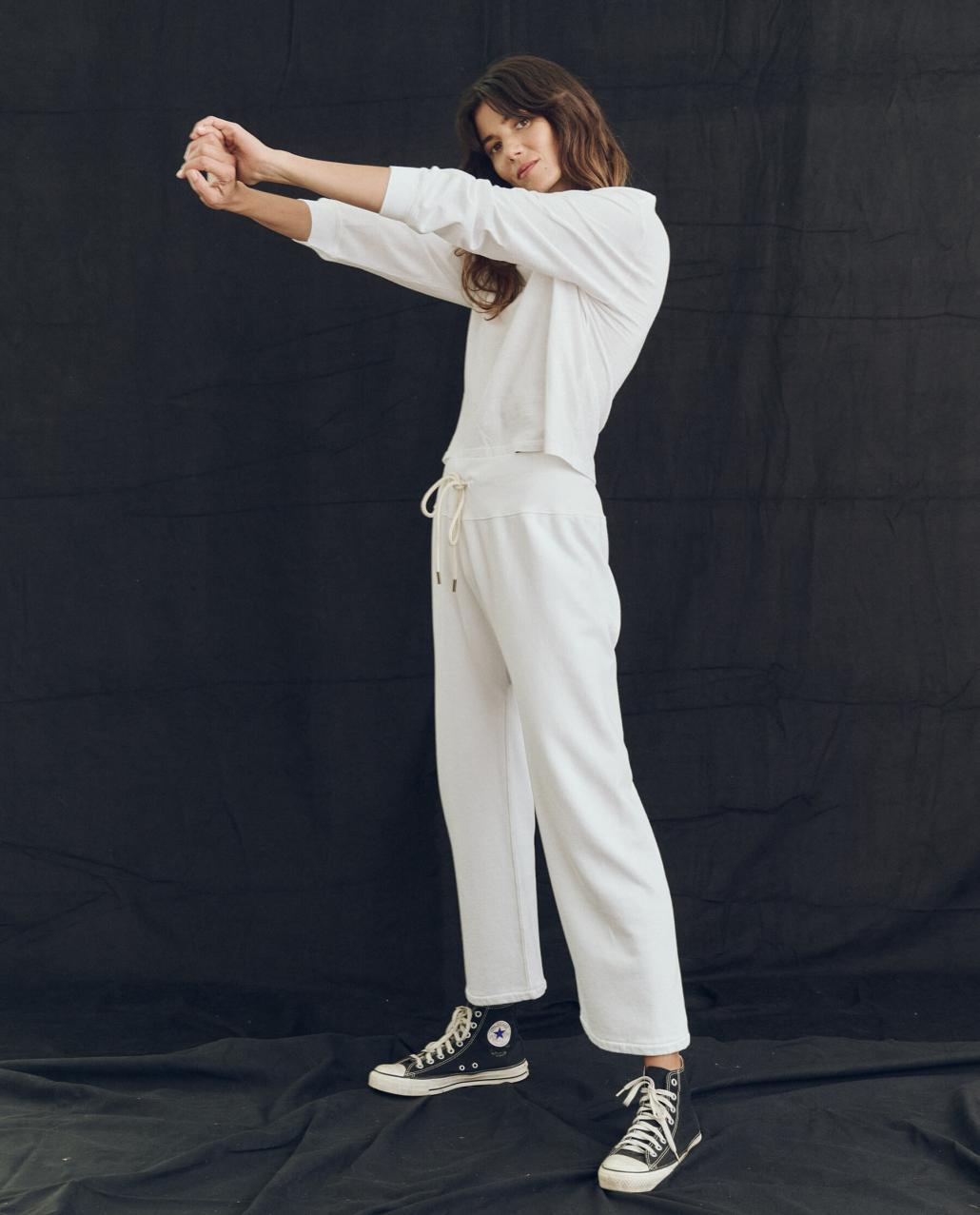 The Great. Long Sleeve Tees | The Campus Crew. True White - Women