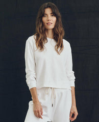 The Great. Long Sleeve Tees | The Campus Crew. True White - Women