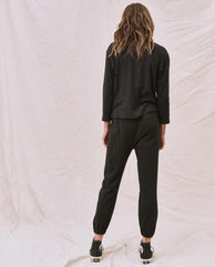 The Great. Long Sleeve Tees | The Long Sleeve Recycled Slim Crew. Night - Women