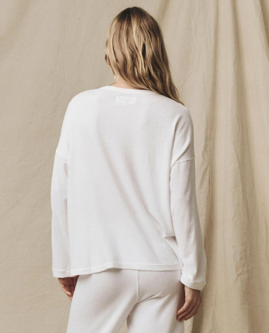The Great. Long Sleeve Tees | The Shrunken Henley. True White - Women