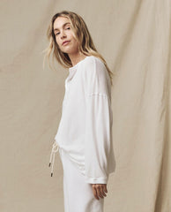 The Great. Long Sleeve Tees | The Shrunken Henley. True White - Women