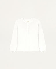 The Great. Long Sleeve Tees | The Shrunken Henley. True White - Women